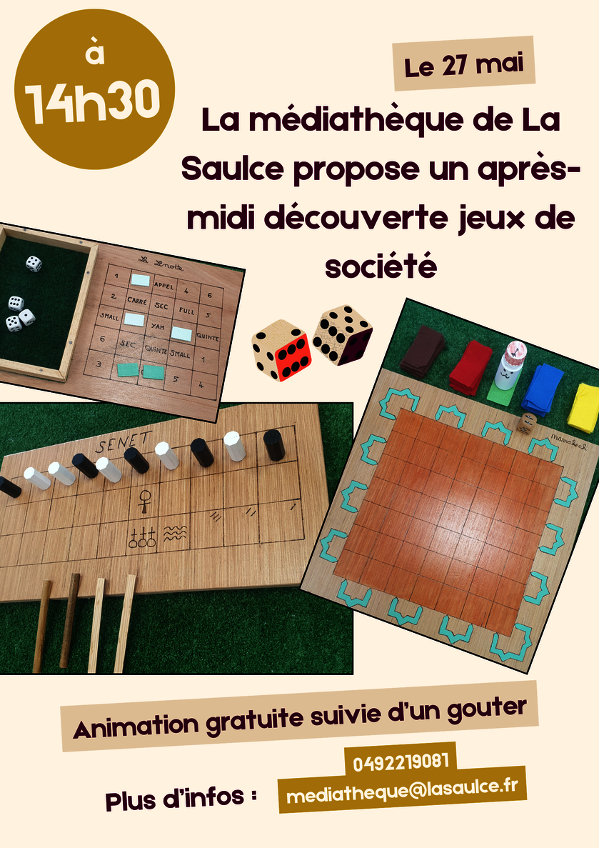 Jeux de socièté - © Mediatheque de La Saulce