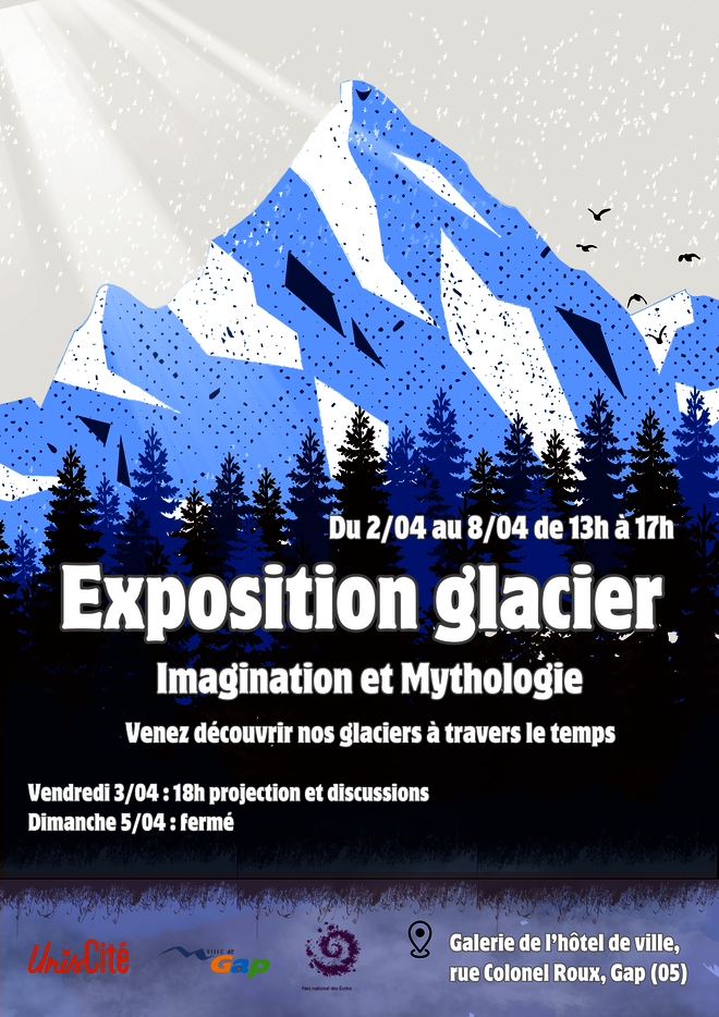 Affiche de l'exposition glacier - © libre de droit 