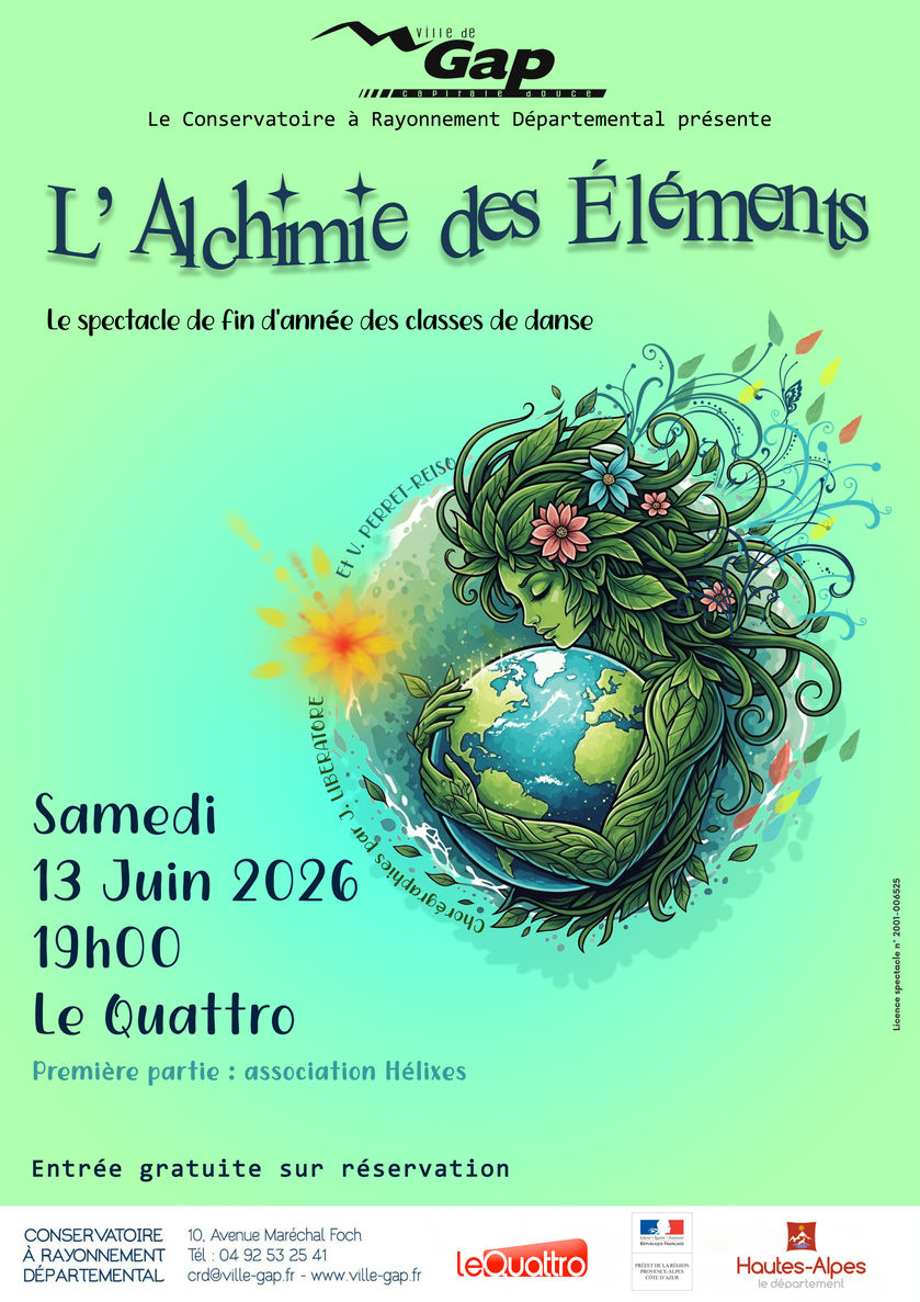 'L'ALCHIMIE DES ÉLÉMENTS' Spectacle de fin d'année des classes de danse du Conservatoire à Rayonnement Départemental_Gap