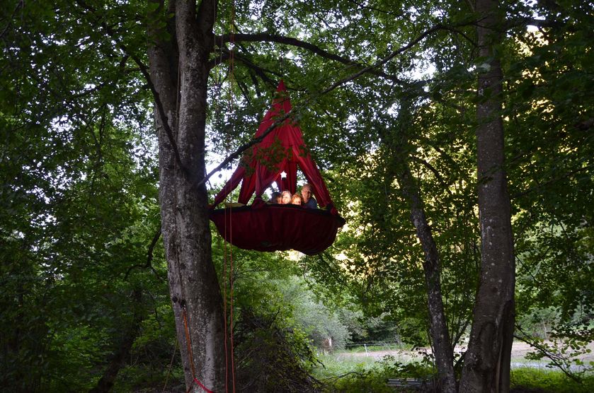 Sleeping in tree tent - © Undiscovered Mountains