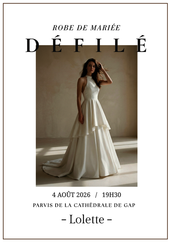 Défilé robe de mariée Lolette - © © Lolette 2026 – luciecharoy. Tous droits réservés. Reproduction interdite sans autorisation.