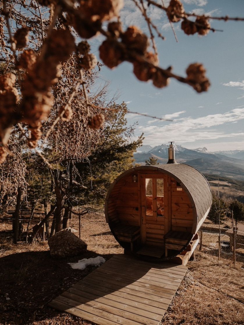 Sauna avec vue panoramique - © Cabane pour deux
